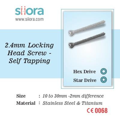 2.4 mm Locking Head Screw - Self Tapping Profile Picture