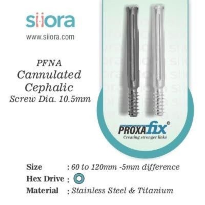 PFNA Cannulated Cephalic Screw Dia. 10mm | Siora Surgicals Profile Picture